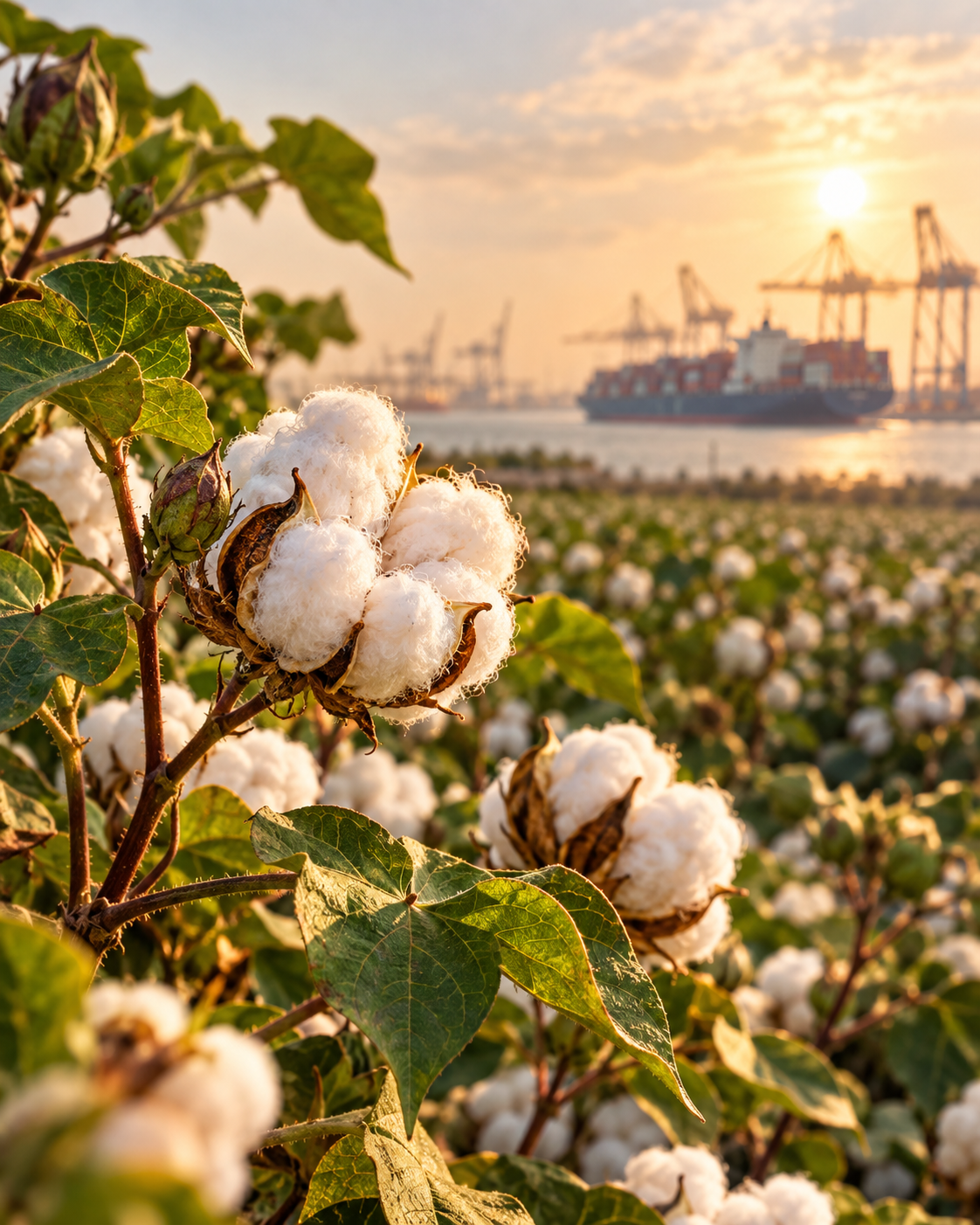 Natural cotton crop